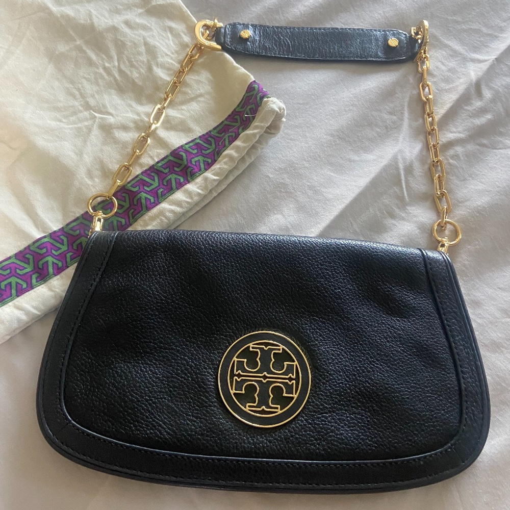 TORY BURCH Black and Gold Purse